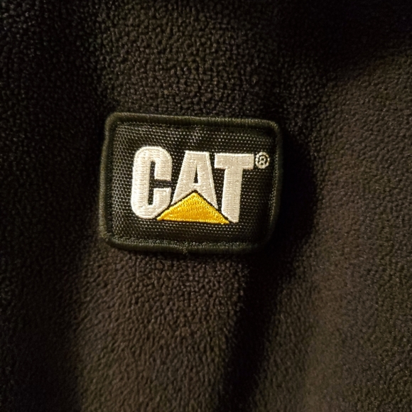 Workwear Redefined CAT CATERPILLAR Fleece Zip Up Men's Medium Jacket - Picture 2 of 6